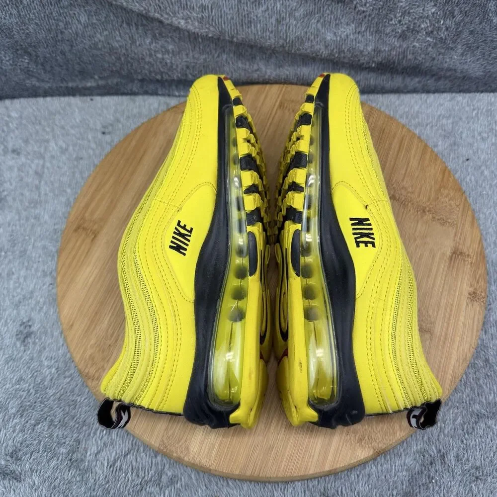 Nike Air Max 97 Shoes Boys Size 5Y Yellow Black Running Sneakers BV1242-700